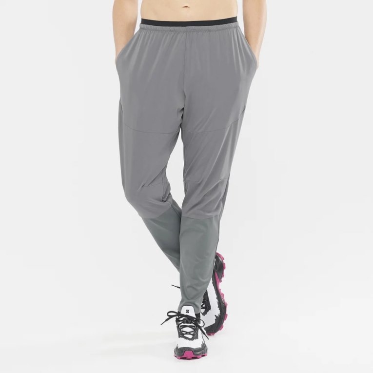 Salomon Cross Run Women\'s Sport Pants Grey | CA 12B43